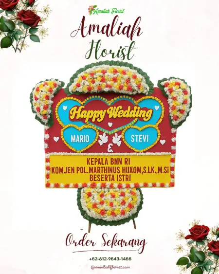 Papan Bunga Pernikahan Singorejo
